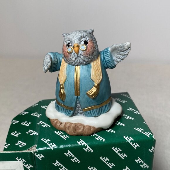 Floyd & Floyd Holiday Hamlet “The Parson” 1993 Owl Figurine In Original Box 1993 - Picture 9 of 11